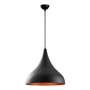 Czarna lampa wisząca z metalowym kloszem ø 41 cm Berceste – Opviq lights