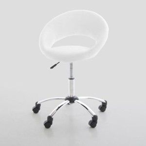 Białe krzesło biurowe Actona Plump