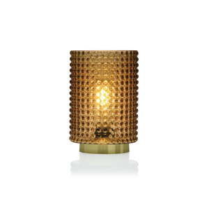 Żółta szklana lampa LED Versa Relax, ⌀ 12 cm