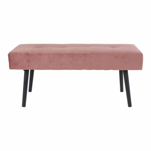 Różowa aksamitna ławka loomi.design Skiby