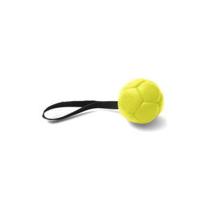 Żółta zabawka dla psa wykonana ręcznie ze skóry Marendog Ball, ⌀ 9 cm