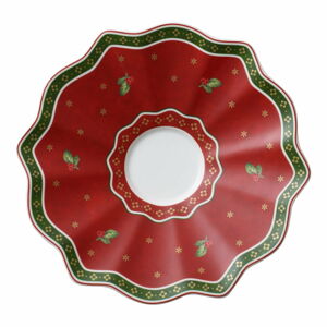 Czerwony porcelanowy świąteczny spodek Toy's Delight Villeroy&Boch
