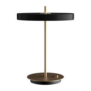 Czarna lampa stołowa LED ze ściemniaczem z metalowym kloszem (wysokość 41,5 cm) Asteria Table – UMAGE