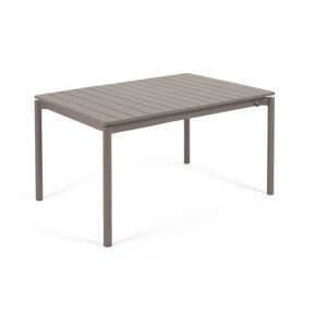 Brązowy aluminiowy stół ogrodowy Kave Home Zaltana, 140x90 cm
