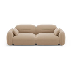 Beżowa aksamitna sofa 230 cm Audrey – Interieurs 86