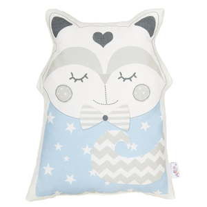 Niebieska poduszka dziecięca z domieszką bawełny Apolena Pillow Toy Smart Cat, 23x33 cm