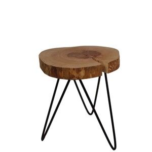 Stolik z blatem z drewna dębowego HSM Collection Roxy, wys. 52 cm