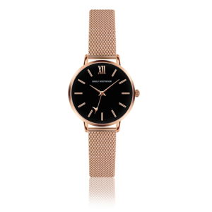 Damski zegarek z paskiem ze stali nierdzewnej w kolorze różowego złota Emily Westwood Estrella