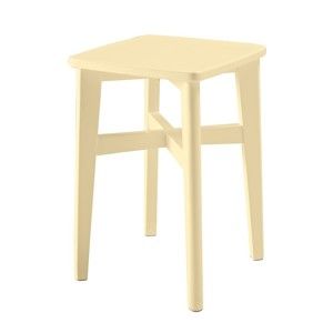Żółty stołek drewniany RGE Sigrid Pall