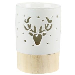 Ceramiczny świecznik z drewnianą podstawką Le Studio Deer Burner