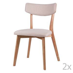 Zestaw 2 krzeseł do jadalni z jasnobrązową konstrukcją sømcasa Anais