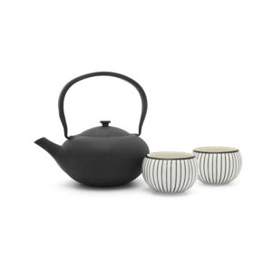 Biały/czarny porcelanowy/żeliwny serwis do herbaty Shanxi – Bredemeijer