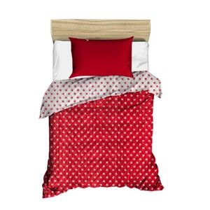 Czerwona pikowana narzuta na łóżko Cihan Bilisim Tekstil Dots, 160x230 cm