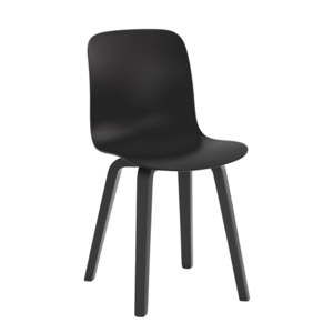 Czarne krzesło z nogami z drewna jesionu Magis Substance