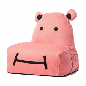 Różowy worek do siedzenia dla dzieci The Brooklyn Kids Hippo