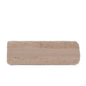 Brązowy ręcznika z bawełny i włókna bambusowego Lavinya, 70x140 cm
