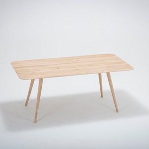 Stół z litego drewna dębowego Gazzda Stafa, 180x90 cm