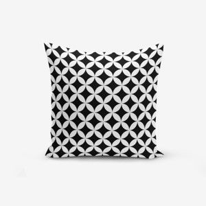 Czarno-biała poszewka na poduszkę z domieszką bawełny Minimalist Cushion Covers, 45x45 cm