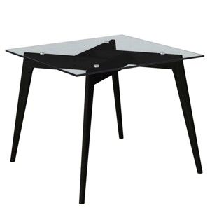Kwadratowy stół do jadalni z czarnymi nogami Marckeric Janis, 90x90 cm