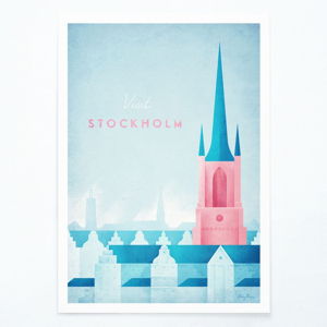 Plakat Travelposter Stockholm, A3