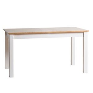 Biały stół do jadalni z litego drewna sosnowego Marckeric Jade, 120x70 cm