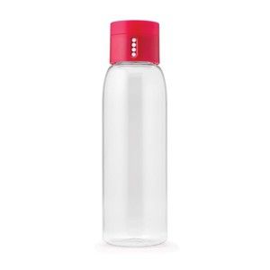 Różowa butelka z licznkiem Joseph Joseph Dot, 600 ml
