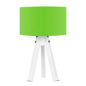 Lampa stołowa z zielonym abażurem Kate Louise Bianca