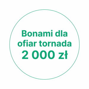 Bonami dla ofiar tornada 2000 zł (1000 zł od Ciebie + 1000 zł od Bonami)