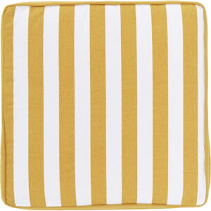 Żółto-biała bawełniana poduszka na krzesło Westwing Collection Timon, 40x40 cm