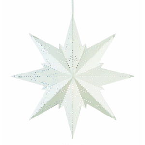 Biała świecąca dekoracja Best Season Brass Star, wys. 25 cm
