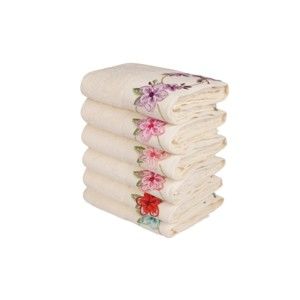Zestaw 6 ręczników z czystej bawełny Love, 50x90 cm