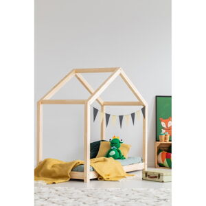Łóżko dziecięce w kształcie domku z drewna sosnowego 90x190 cm Mila RM – Adeko