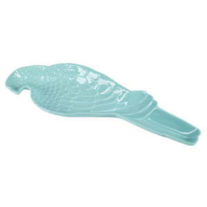 Miętowy talerzyk w kształcie papugi Miss Étoile, 29,5x10 cm
