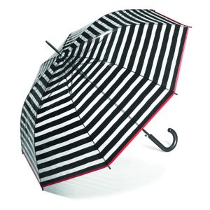 Damski przezroczysty parasol Ambiance Black Stripes, ⌀ 95 cm