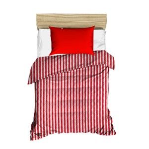 Czerwono-biała pasiasta pikowana narzuta na łóżko Cihan Bilisim Tekstil Stripes, 160x230 cm