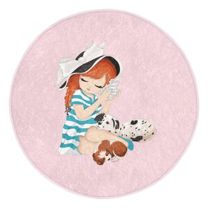 Różowy dywan dziecięcy ø 80 cm Comfort – Mila Home