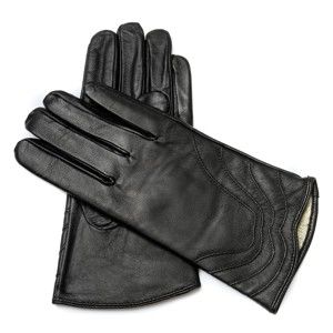 Damskie czarne rękawiczki skórzane Pride & Dignity Prague, rozmiar 7,5