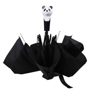 Czarny składany parasol Esschert Design Panda