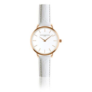 Zegarek damski z białym skórzanym paskiem Annie Rosewood Elsa
