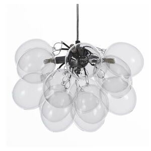 Szara lampa wisząca ze szklanym kloszem Balloons – Tomasucci