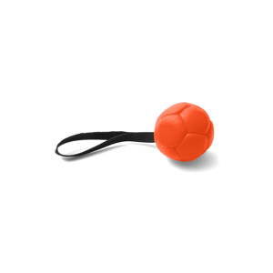 Pomarańczowa zabawka dla psa wykonana ręcznie ze skóry Marendog Ball, ⌀ 9 cm