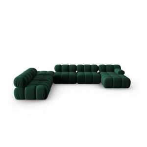 Zielona aksamitna sofa 379 cm Bellis – Micadoni Home