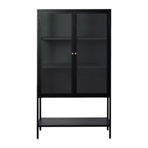 Czarna metalowa witryna 88x132 cm Carmel – Unique Furniture