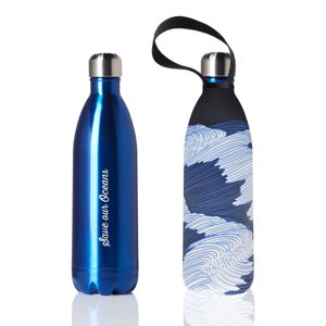 Podróżna butelka termiczna z pokrowcem BBBYO Blue Sets, 1 l