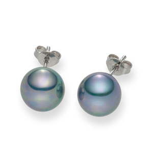 Jasnoniebieskie kolczyki z pereł Pearls of London Mystic