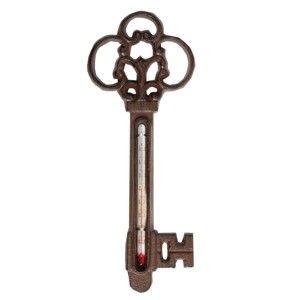Żeliwny termometr w kształcie klucza Esschert Design, wys. 22 cm