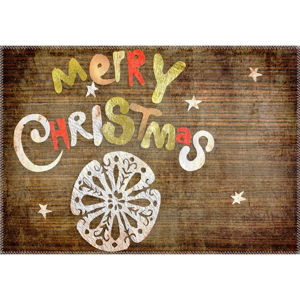 Dywan Vitaus Christmas Period Sign With Paper Snowflake, 50x80 cm