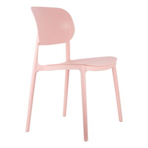Jasnoróżowe plastikowe krzesła zestaw 4 szt. Cheer – Leitmotiv