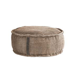 Piaskowobeżowy puf Linen Couture Round, ø 60 cm