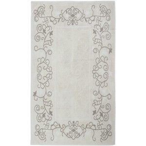 Kremowy dywan bawełniany Floorist Floral, 80x300 cm